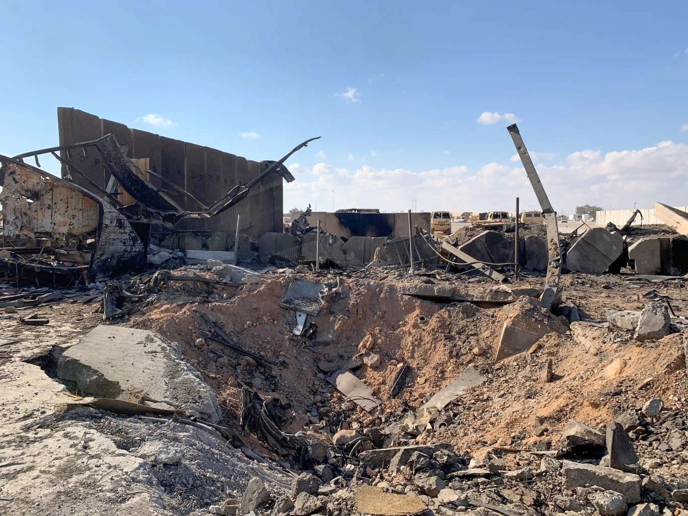 Amerykańska baza w Ain al-Asad w Iraku po ataku Iranu