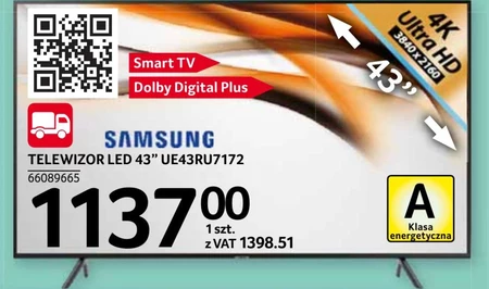 Telewizor LED UE43RU7172 Samsung