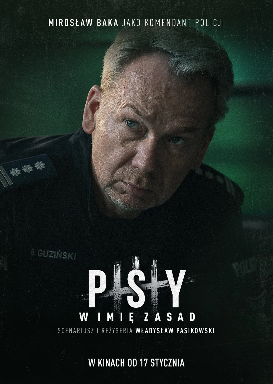 Mirosław Baka jako komendant policji