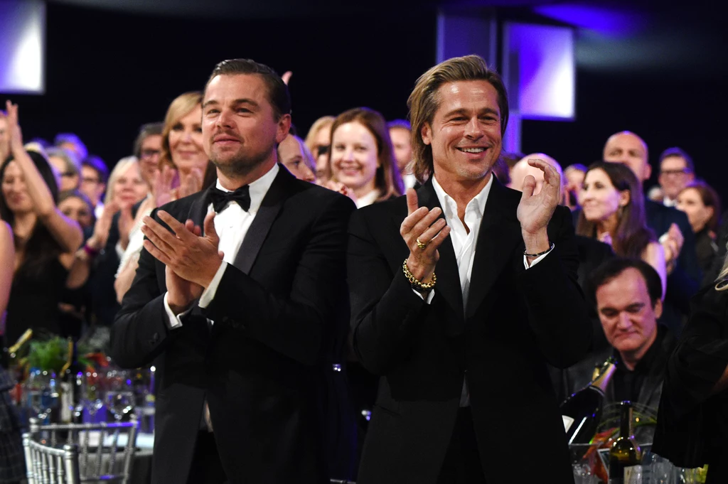 Leonardo DiCaprio i Brad Pitt podczas gali SAG