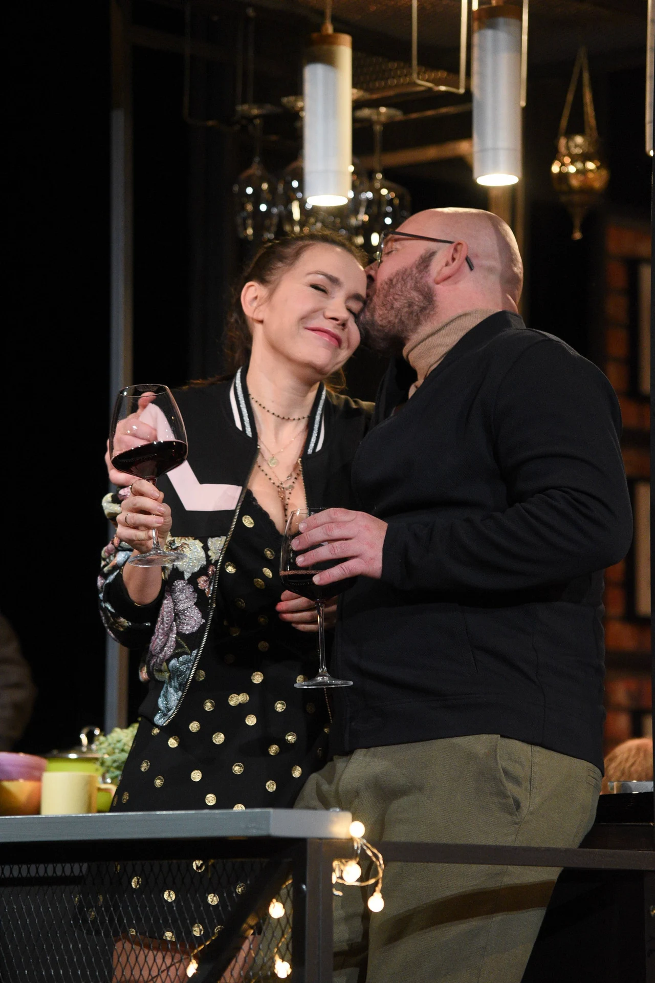 Olga Bołądź podczas spektaklu w Teatrze Buffo  Olga Bołądź podczas spektaklu w Teatrze Buffo