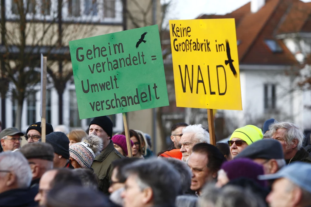 Protest przeciwko budowie zakładu