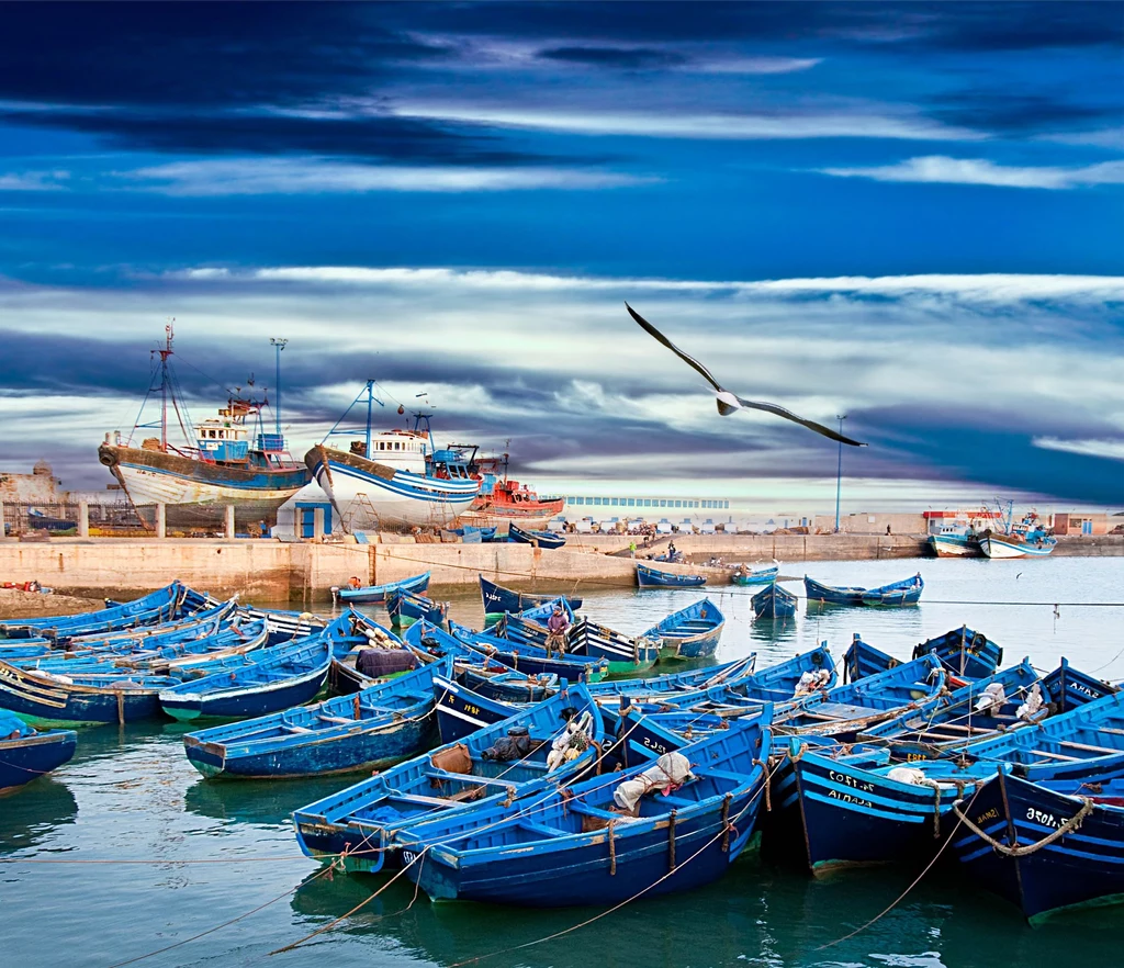 Essaouira nazywana jest miastem niebieskich łodzi 