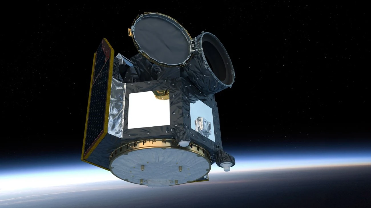 Satelita CHEOPS na orbicie / Fot: ESA/ATG medialab Satelita CHEOPS na orbicie / Fot: ESA/ATG medialab