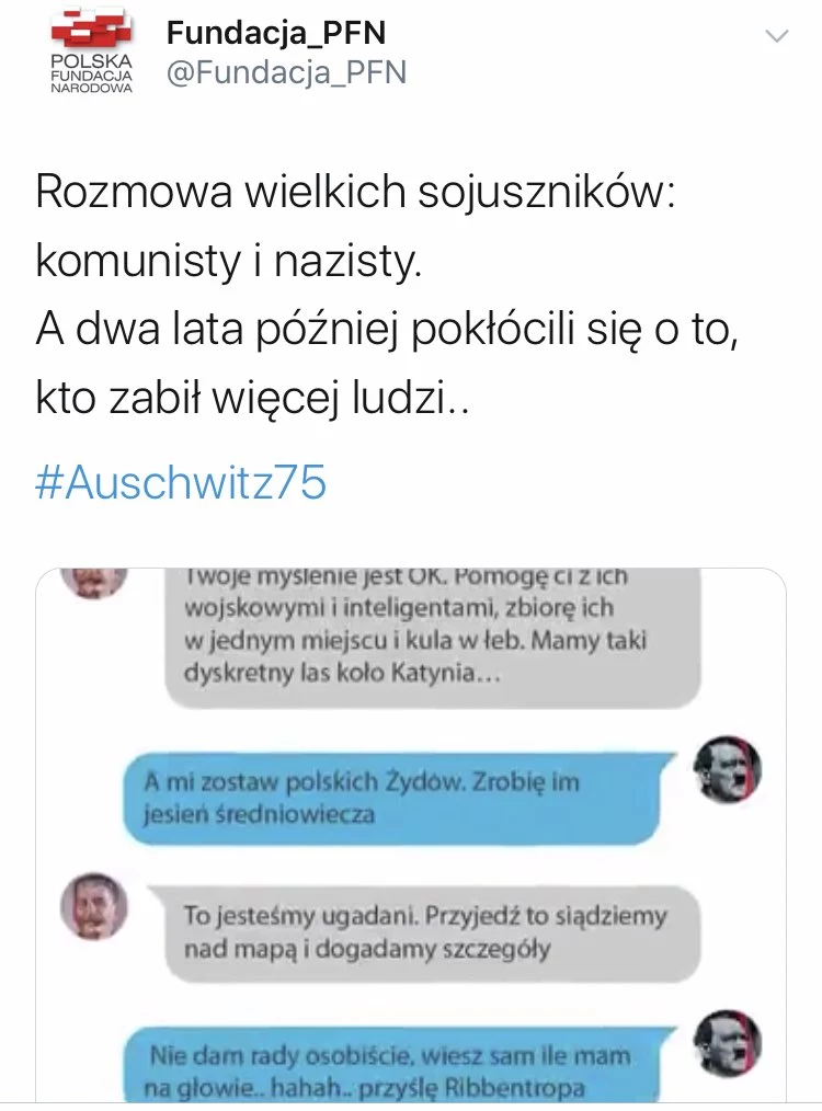 Polska Fundacja Narodowa tak "uczciła" 75. rocznicę wyzwolenia niemieckiego obozu Auschwitz