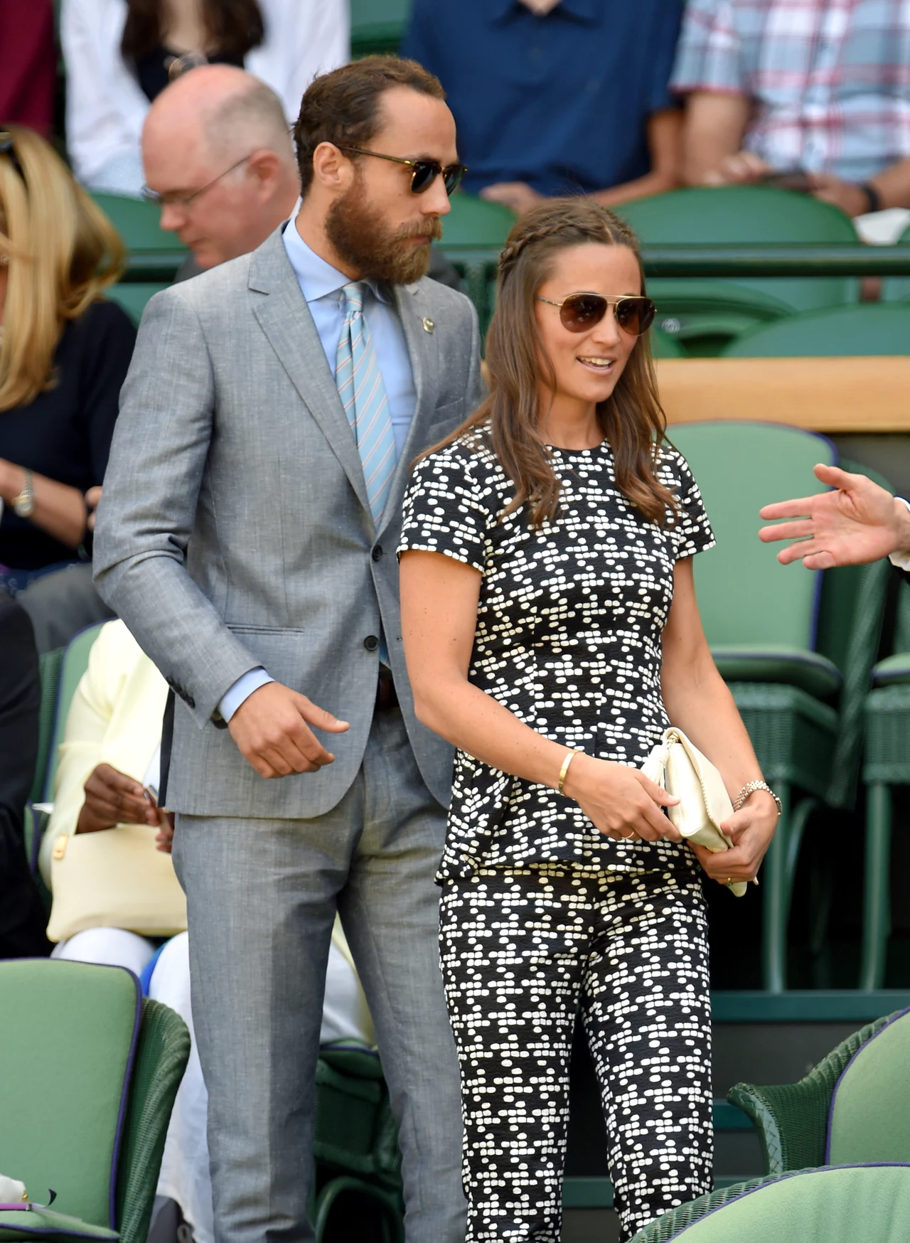 Pippa Middleton w czarno-białym druku. Carolina Herrera jest autorką stylizacji w tym oryginalnym princie. Pippa Middleton w czarno-białym druku. Carolina Herrera jest autorką stylizacji w tym oryginalnym princie.