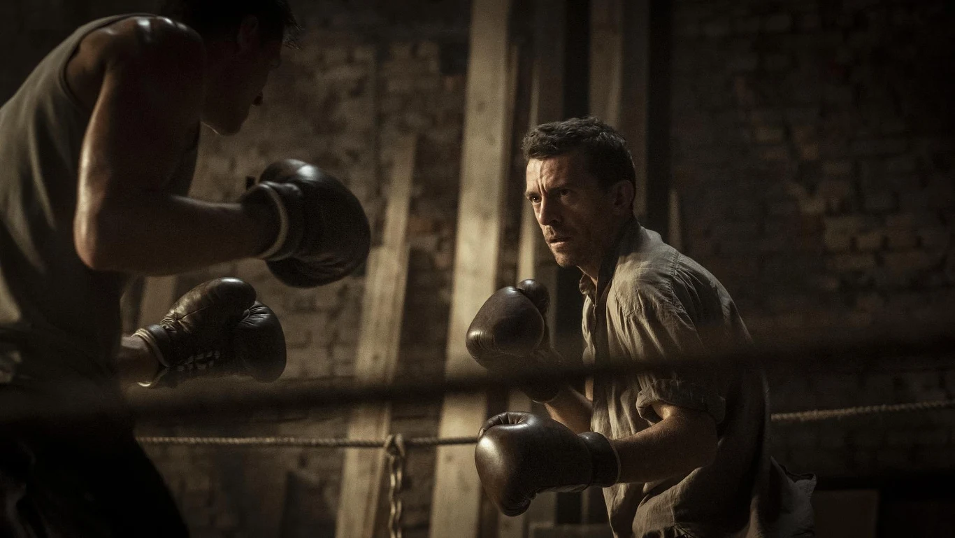 Piotr Głowacki na planie filmu "Mistrz"