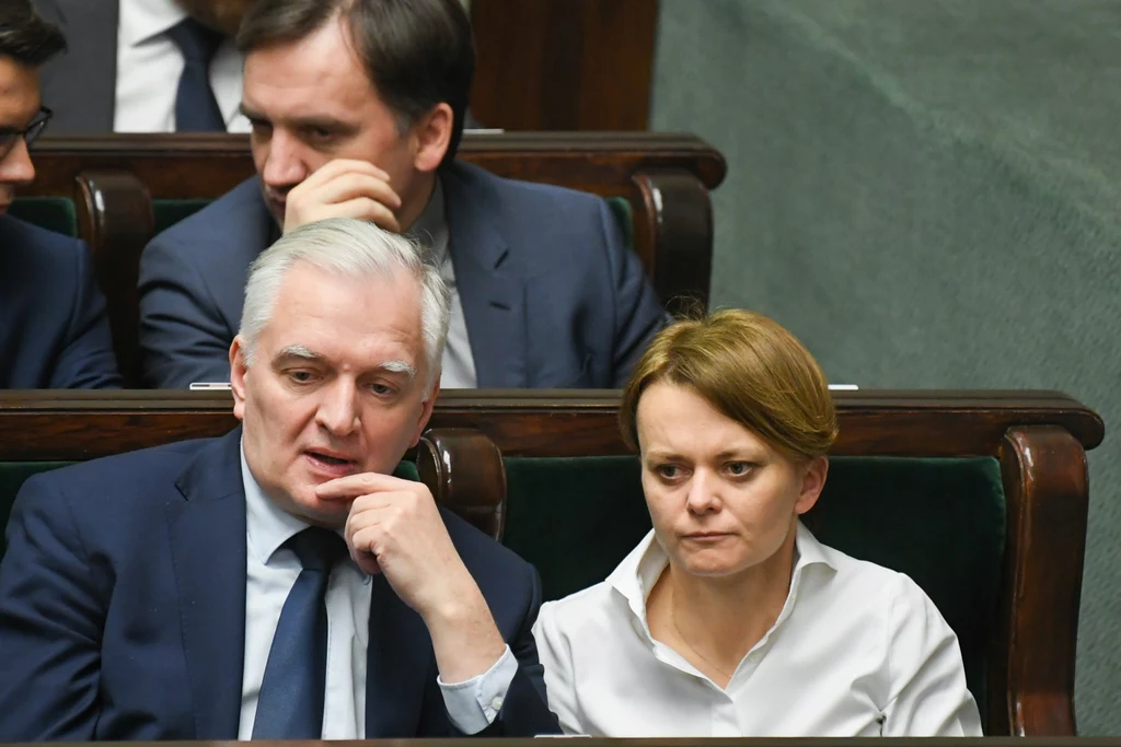 Jarosław Gowin i Jadwiga Emilewicz w Sejmie Jarosław Gowin i Jadwiga Emilewicz w Sejmie