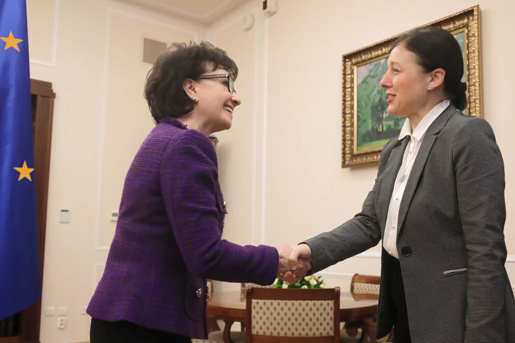 Viera Jourova i marszałek Sejmu Elżbieta Witek Viera Jourova i marszałek Sejmu Elżbieta Witek