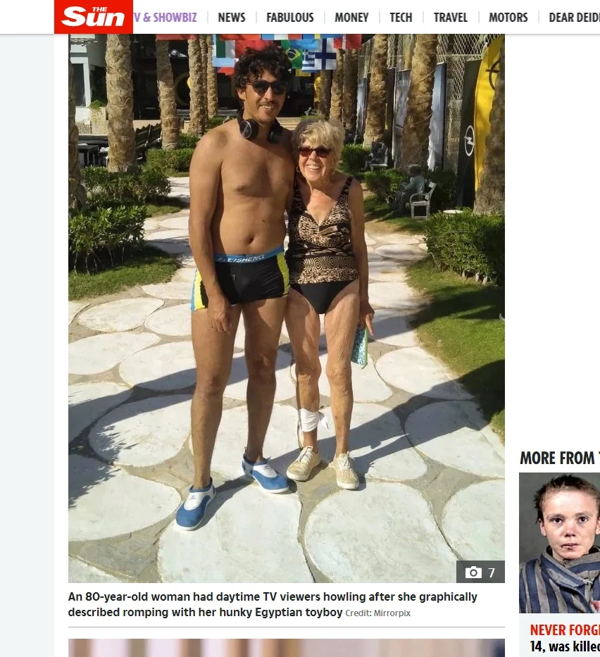 80-letnia Iris Jones i jej 35-letni narzeczony, fot. The Sun 80-letnia Iris Jones i jej 35-letni narzeczony, fot. The Sun