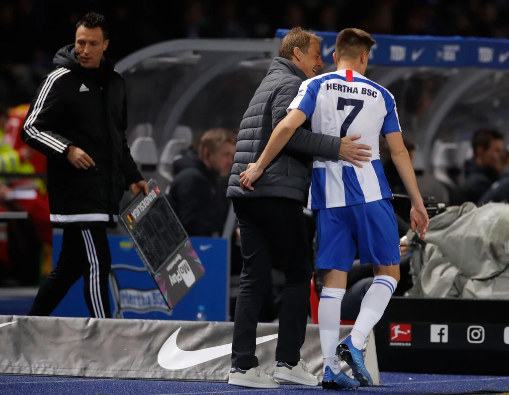 Juergen Klinsmann i Krzysztof Piątek Juergen Klinsmann i Krzysztof Piątek