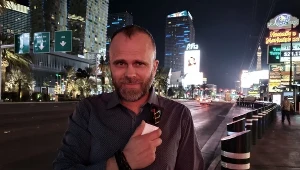 Maciej Góralski, prezes Vasco Electronics, w czasie targów CES w Las Vegas