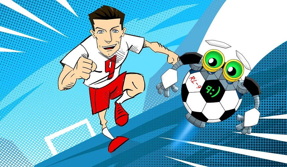 Animowany Robert Lewandowski w kreskówce "Kosmiczny wykop"