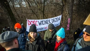 Warszawa: Protest na ulicy Wybrzeże Helskie