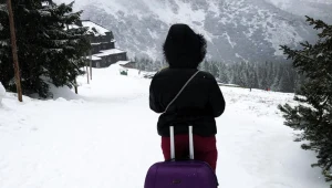 Niecodzienny widok na szlaku