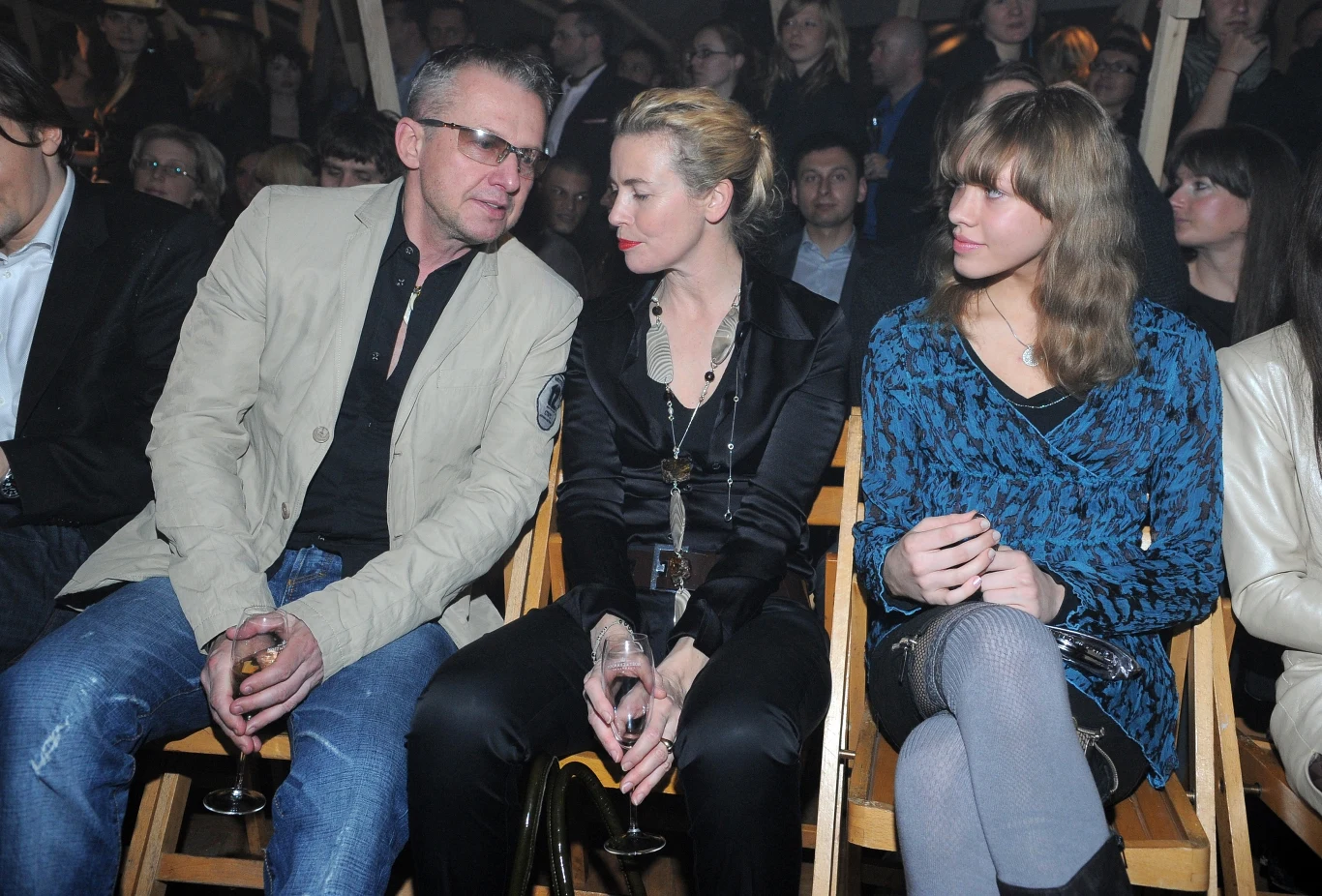 Bogusław Linda z Lidią Popiel i Olą 