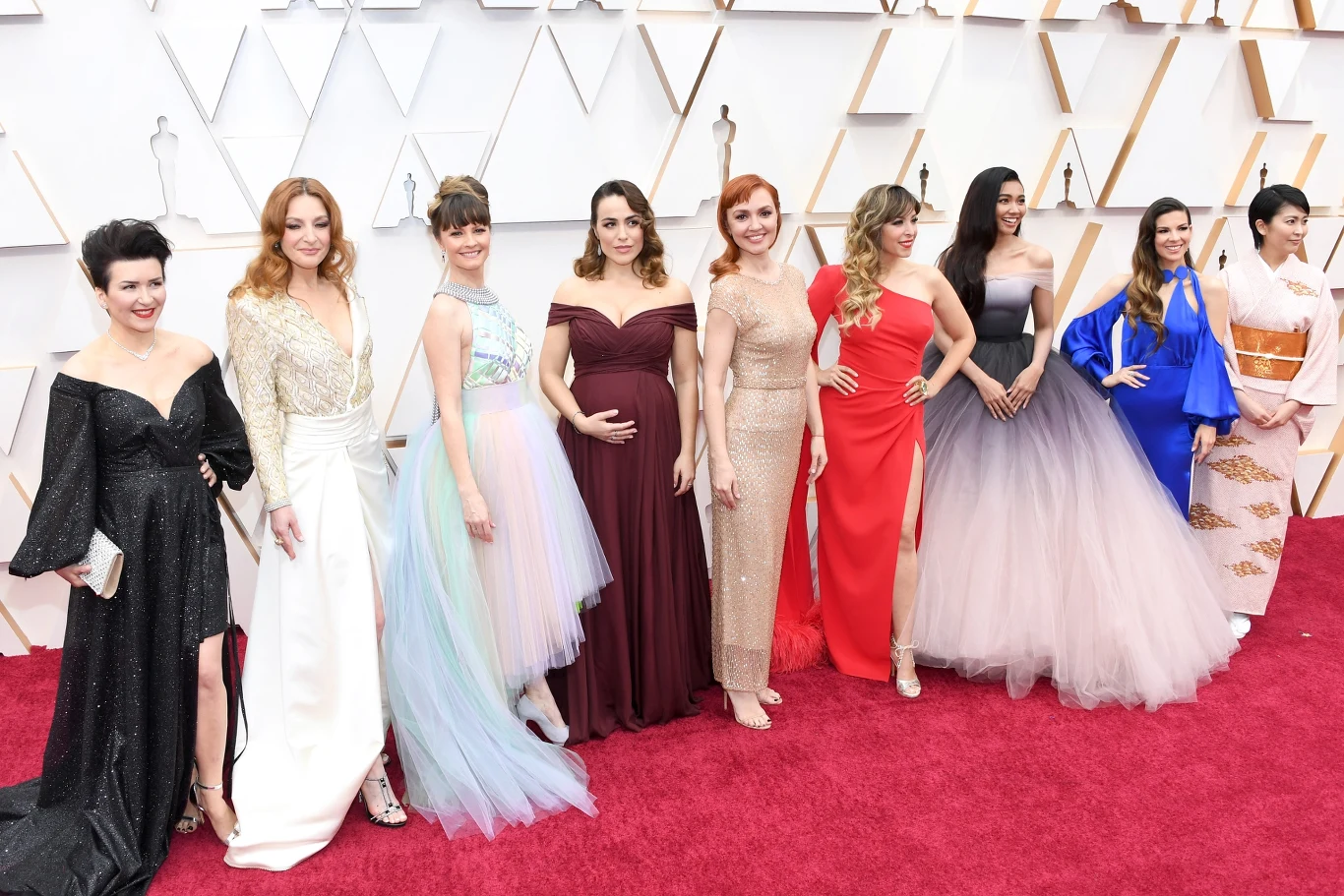 Kasia Łaska (pierwsza z lewej) na czerwonym dywanie na gali Oscarów Kasia Łaska (pierwsza z lewej) na czerwonym dywanie na gali Oscarów