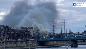 Pożar w centrum Krakowa. Palił się pustostan