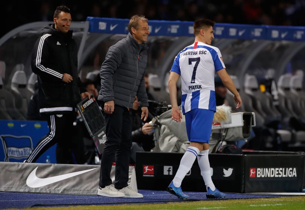 Juergen Klinsmann i Krzysztof Piątek Juergen Klinsmann i Krzysztof Piątek