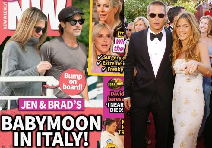 Jennifer Aniston i Brad Pitt na okładce magazynu "NW"