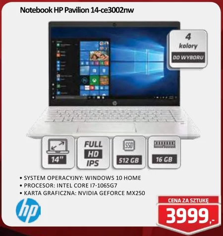 Notebook Pavilion 14-ce3002nw HP