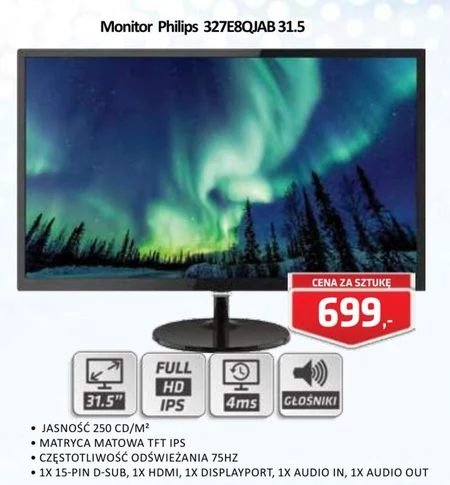 Monitor 327E8QJAB 31.5 Philips