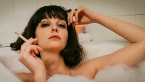 Maria Dębska na planie filmu "Bo we mnie jest seks"