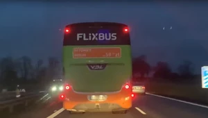 Blokował autobusem karetkę na autostradzie