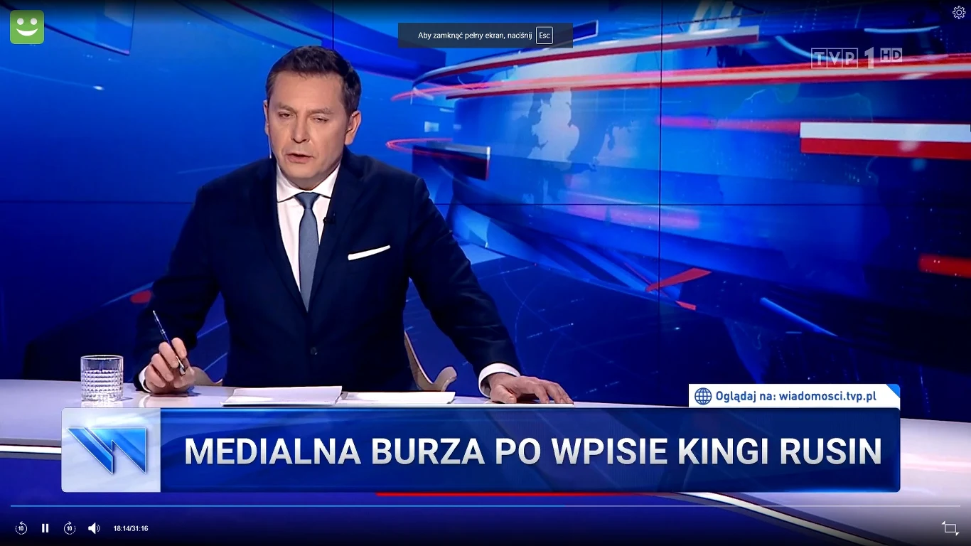 Materiał o Kindze pojawił się w głównym wydaniu "Wiadomości"! (Screen: wiadomosci.tvp.pl) Materiał o Kindze pojawił się w głównym wydaniu "Wiadomości"! (Screen: wiadomosci.tvp.pl)