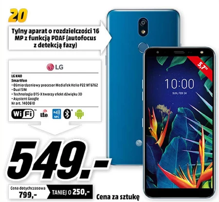 Smartfon K40 LG
