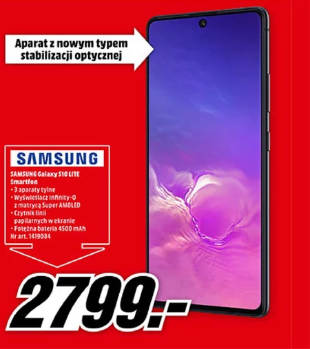 Smartfon Galaxy S10 Lite Samsung