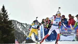 Monika Hojnisz-Steręga (z prawej) w walce o brązowy medal z Hanną Oeberg