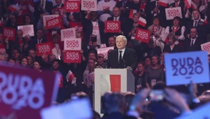 Jarosław Kaczyński na konwencji Andrzeja Dudy