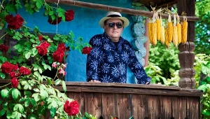 Robert Makłowicz na planie programu "Makłowicz w drodze"