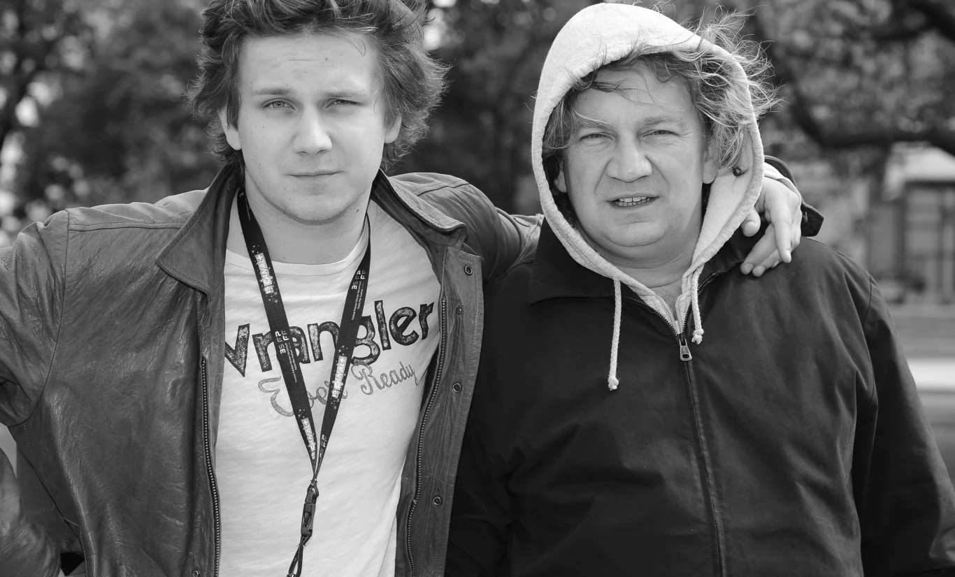 Antek Królikowski z ojcem Paweł Królikowskim Antek Królikowski z ojcem Paweł Królikowskim