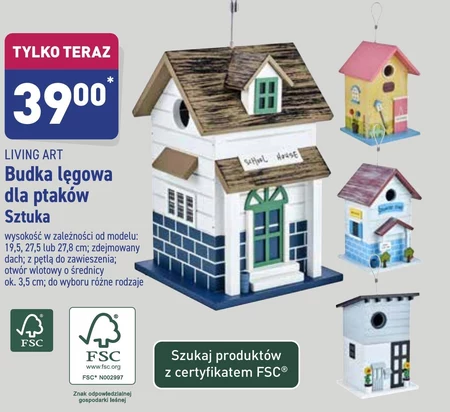 Budka lęgowa dla ptaków Living Art