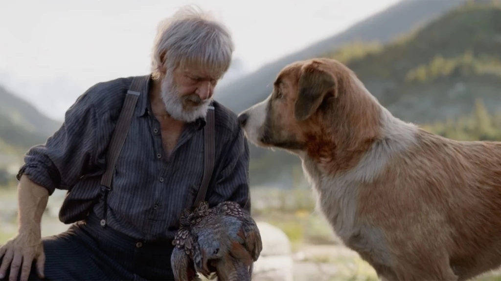 Harrison Ford w scenie z "Zewu krwi"
