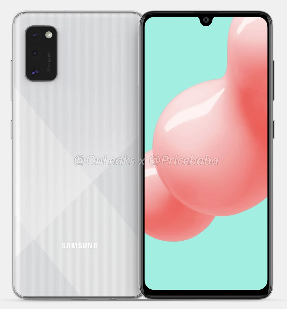 Samsung Galaxy A41 render / fot. OnLeaks