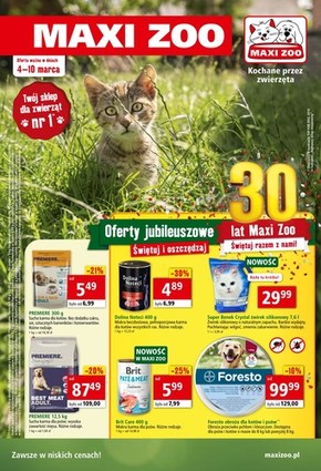 Oferta jubileuszowa w Maxi Zoo