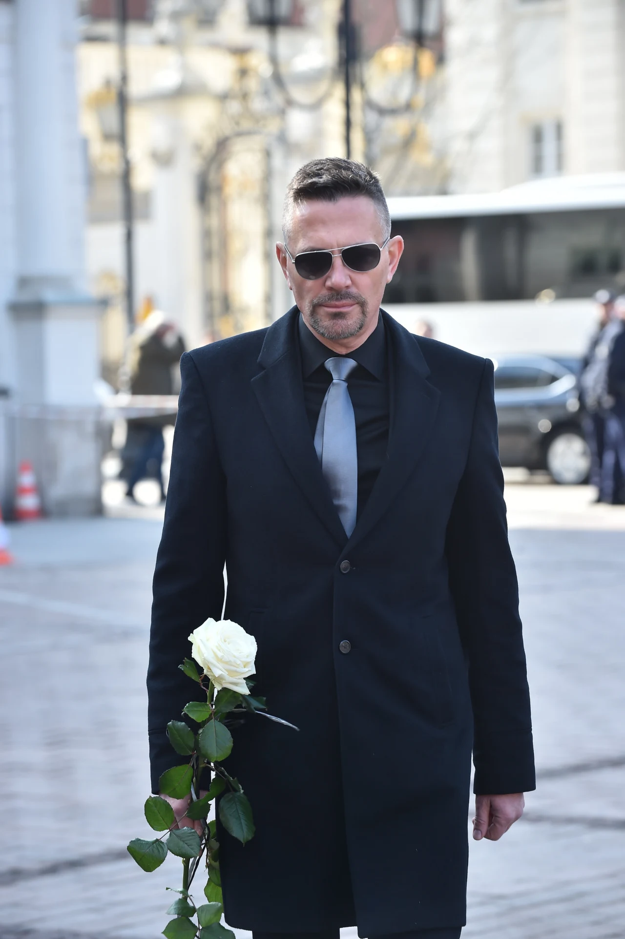 Krzysztof Ibisz na pogrzebie Pawła Królikowskiego