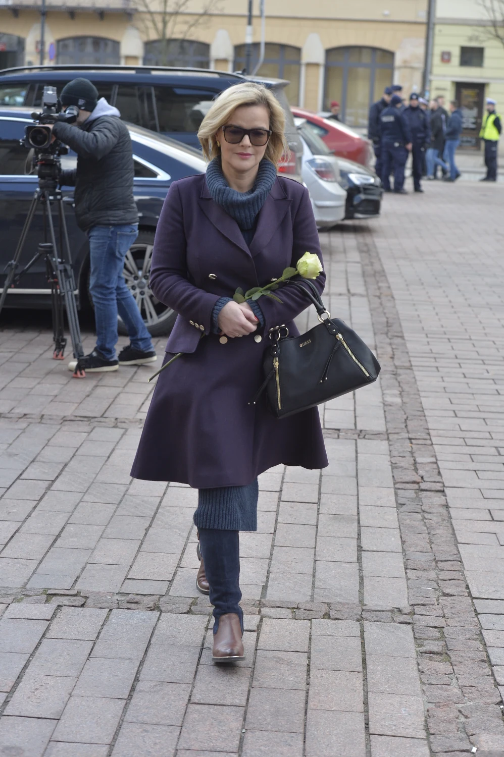 Monika Zamachowska na pogrzebie Pawła Królikowskiego