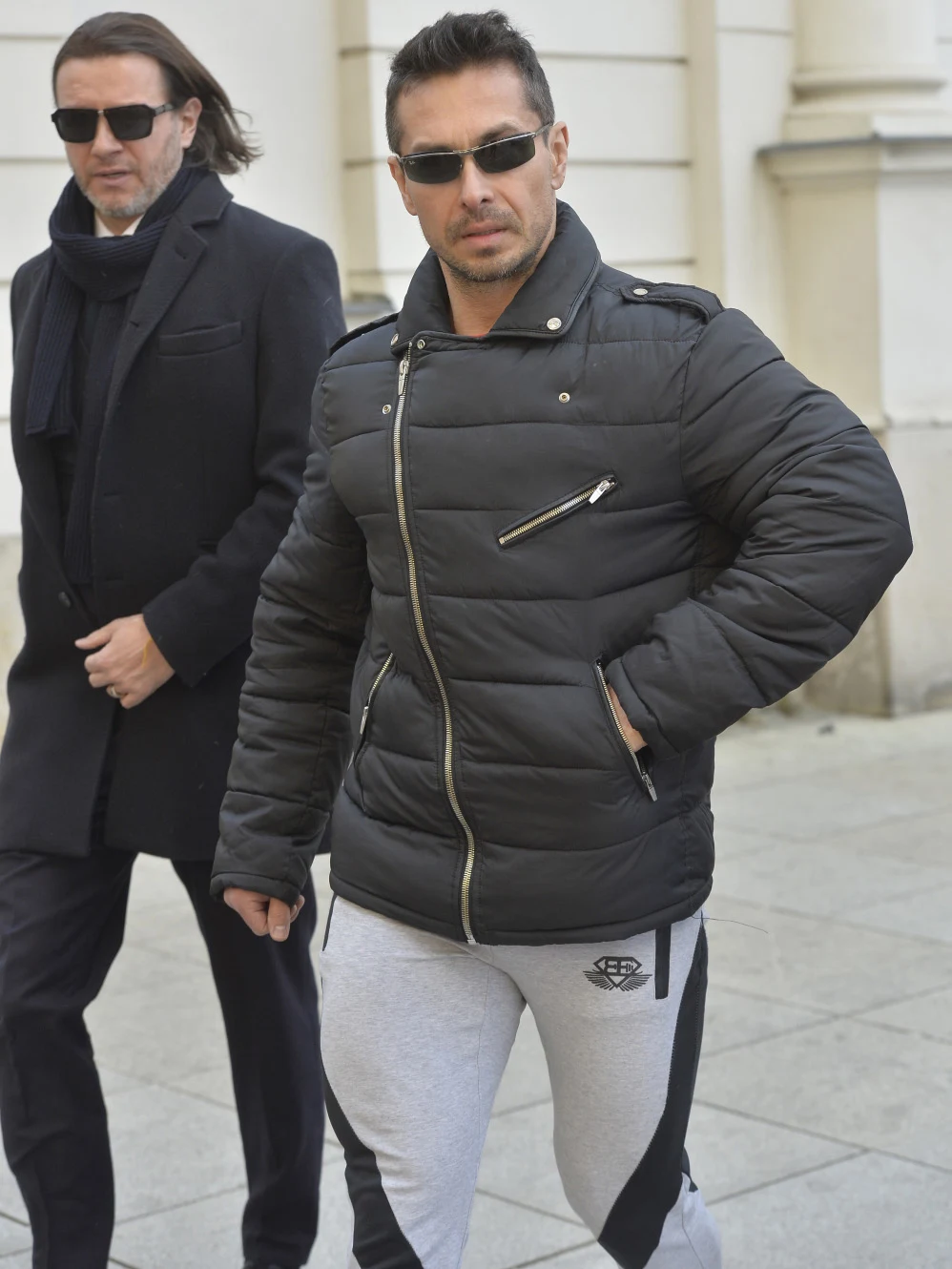 Marcin Łopucki i Radek Majdan na pogrzebie Pawła Królikowskiego Marcin Łopucki i Radek Majdan na pogrzebie Pawła Królikowskiego