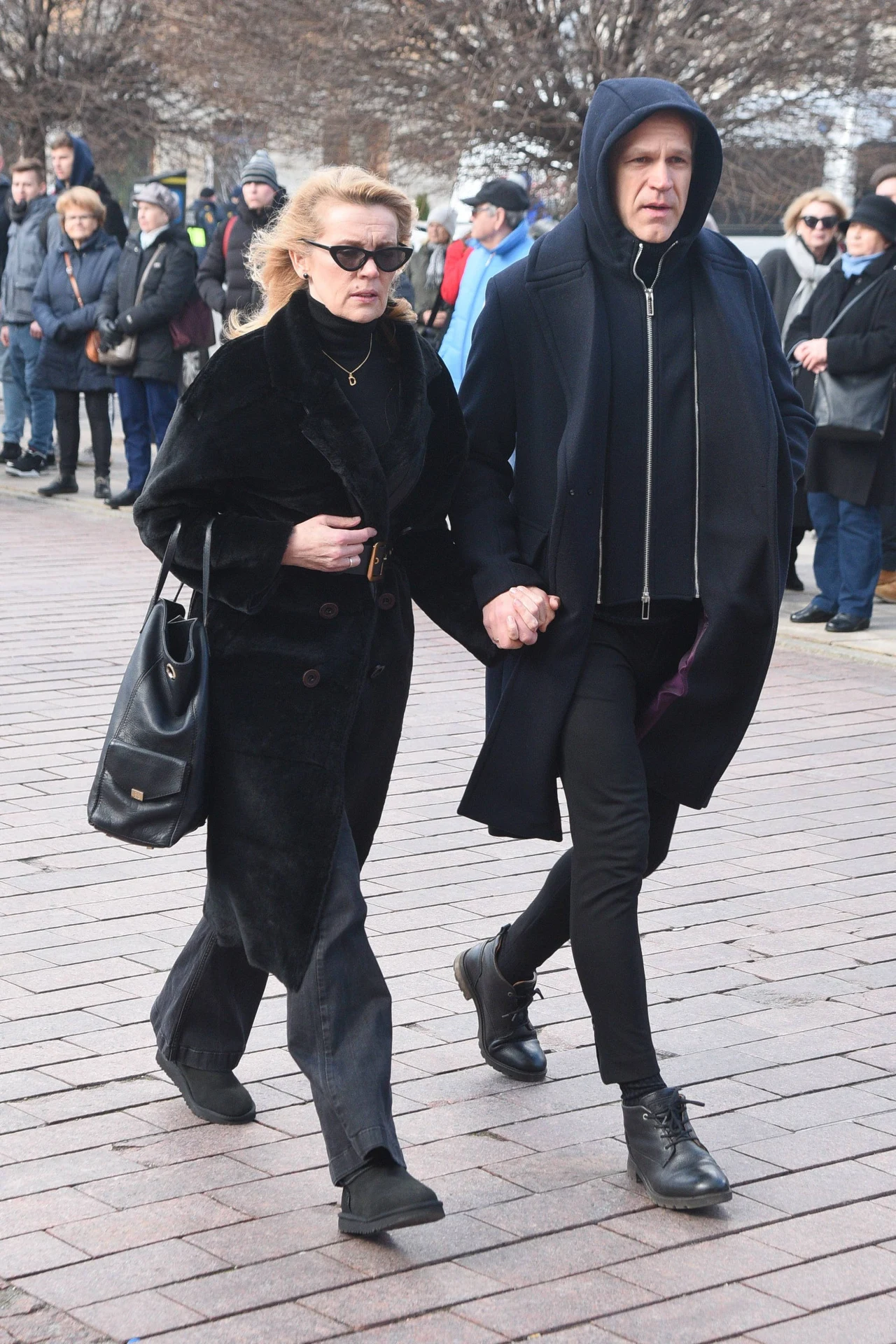 Dorota Chotecka i Radosław Pazura na pogrzebie Pawła Królikowskiego