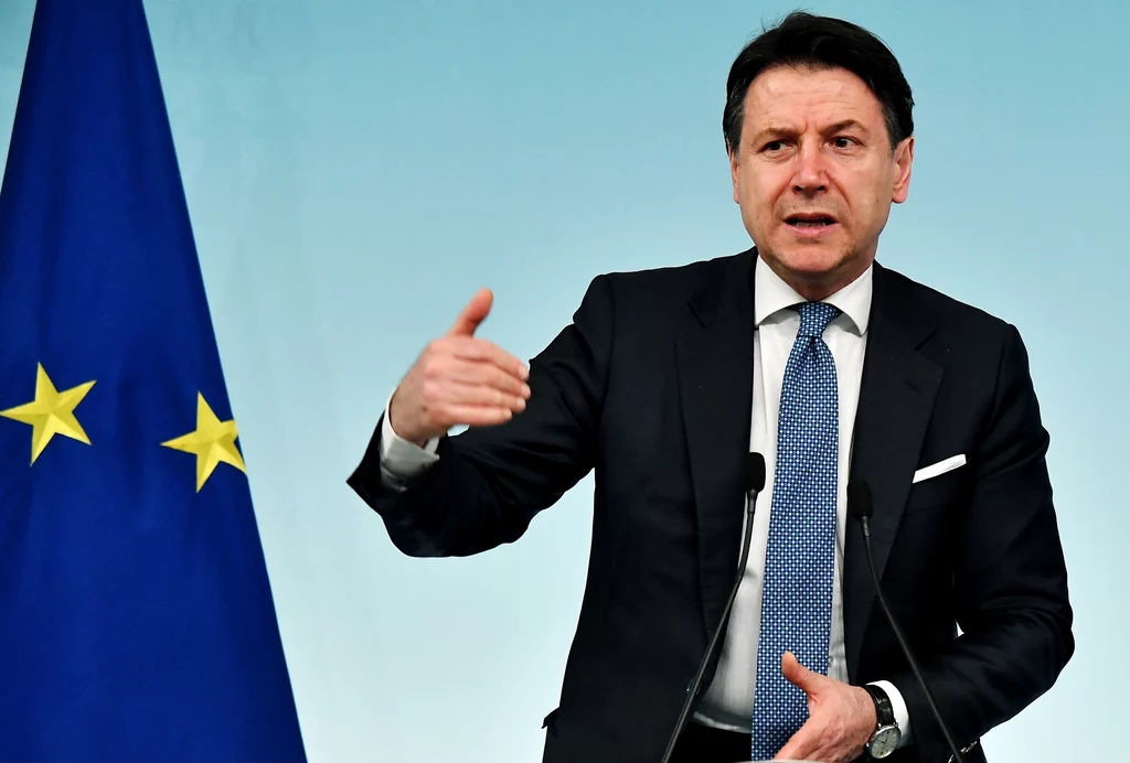 Włoski premier Giuseppe Conte Włoski premier Giuseppe Conte