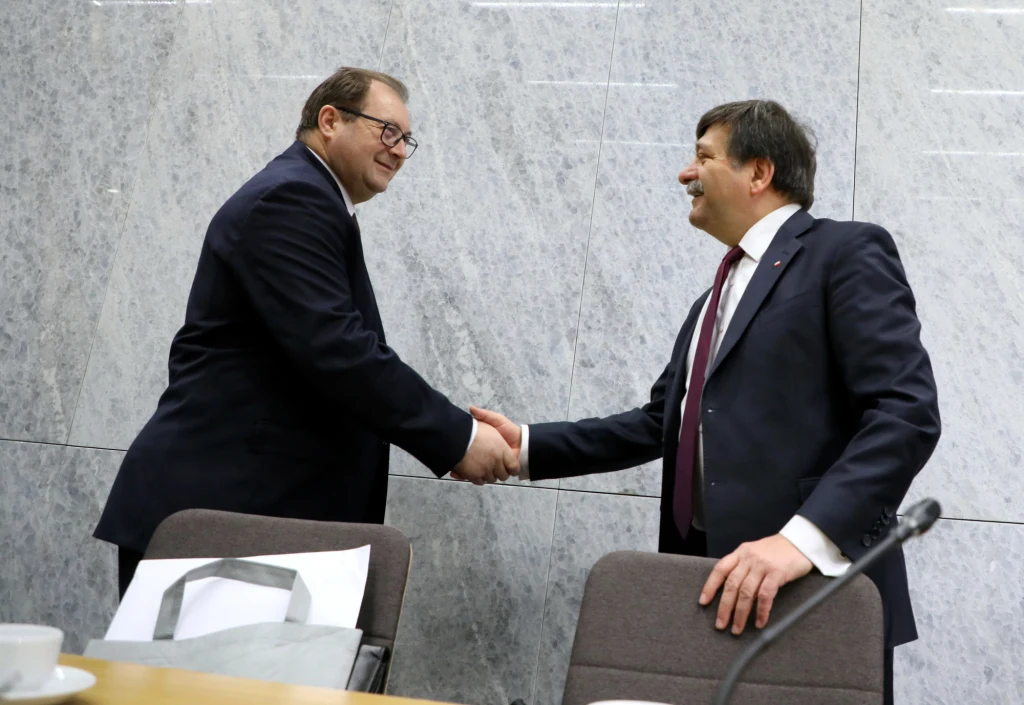 Wiesław Łyszczek i Janusz Śniadek