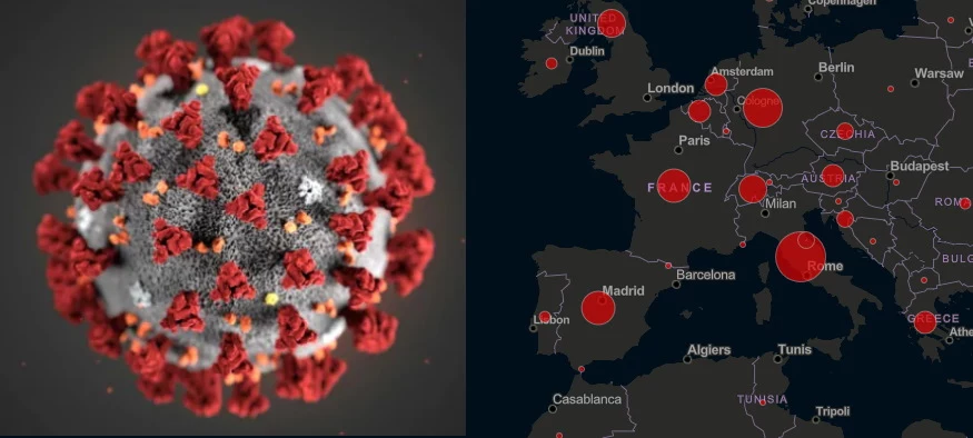 Wizualizacja nowego koronawirusa i mapa  Global Cases by Johns Hopkins CSSE