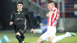 Stavros Vasilantonopoulos (z lewej) w debiucie zapewnił Górnikowi zwycięstwo