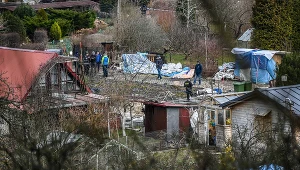 Służby na działce w Sopocie (5 marca 2020 r.)