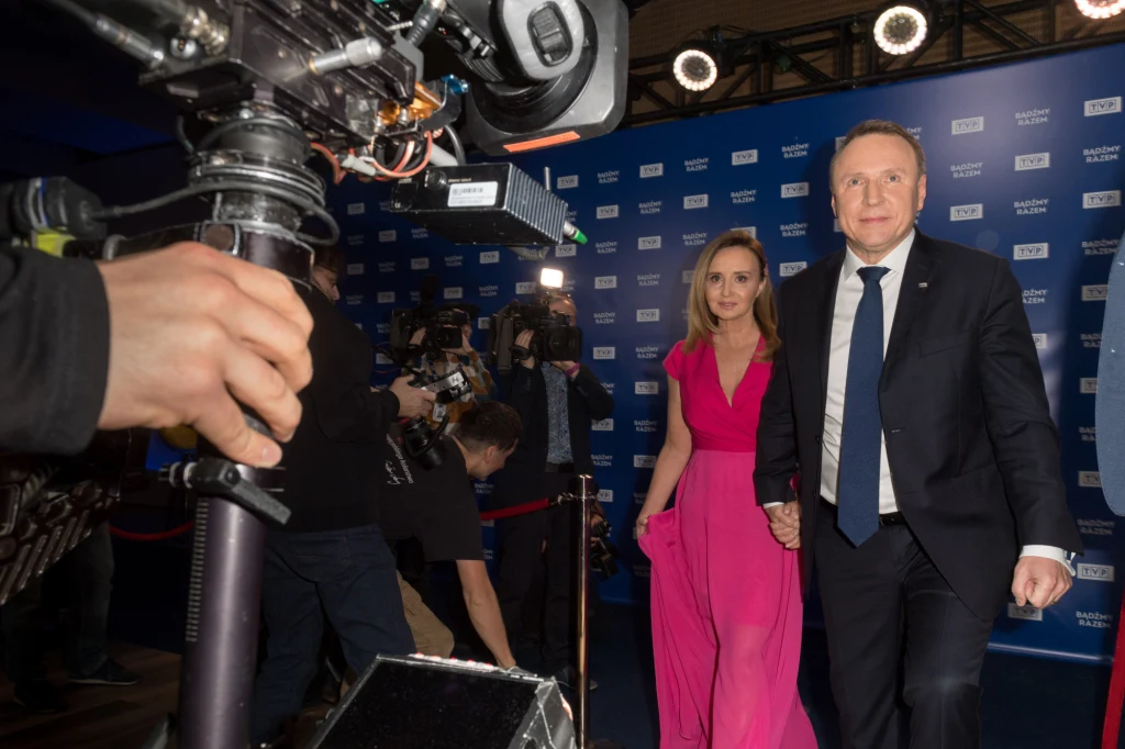 Jacek Kurski z ukochaną Joanną  Jacek Kurski z ukochaną Joanną