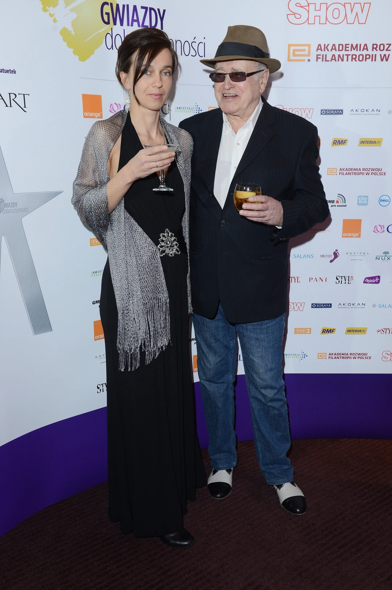 Jan Nowicki z córką Sajaną Jan Nowicki z córką Sajaną